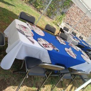 Cubre mantel azul Rey