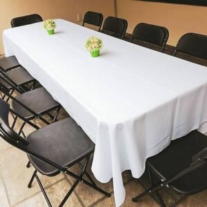 Mantel blanco para mesa rectangular grande de hasta 240cm