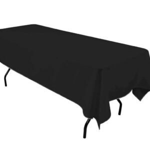 Mantel negro para mesa rectangular grande de hasta 240cm