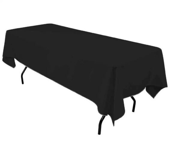 Mantel negro para mesa rectangular grande de hasta 240cm