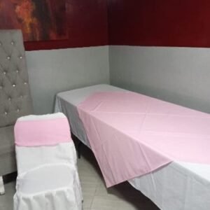 Cubremantel para mesa color rosa pastel